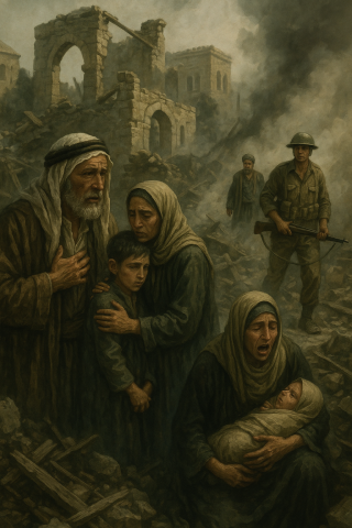 انهدام منازل فلسطینیان در قطمون و یانور 1948م